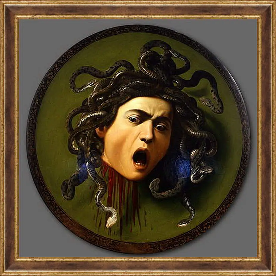 Картина в раме - Medusa. Микеланджело Караваджо