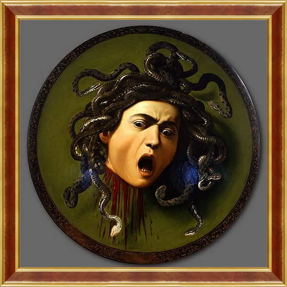 Картина в раме - Medusa. Микеланджело Караваджо