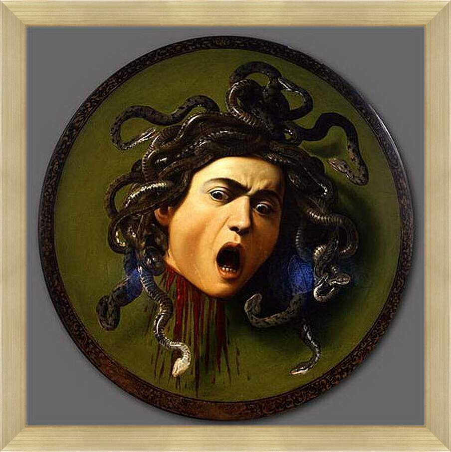 Картина в раме - Medusa. Микеланджело Караваджо
