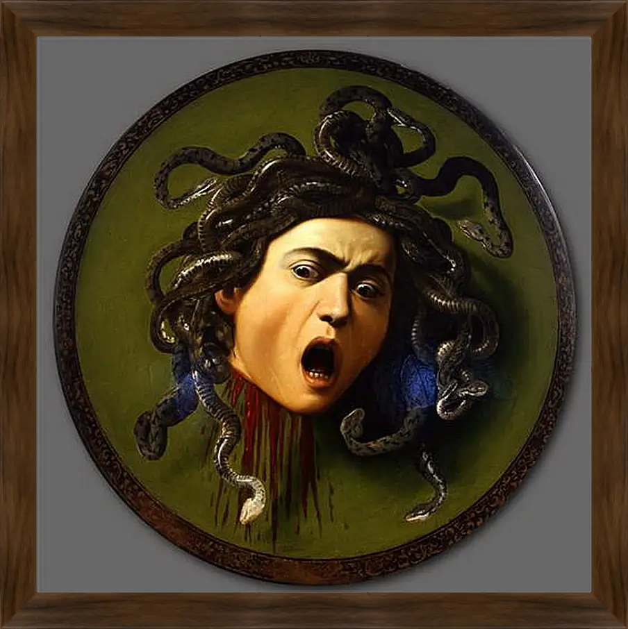Картина в раме - Medusa. Микеланджело Караваджо