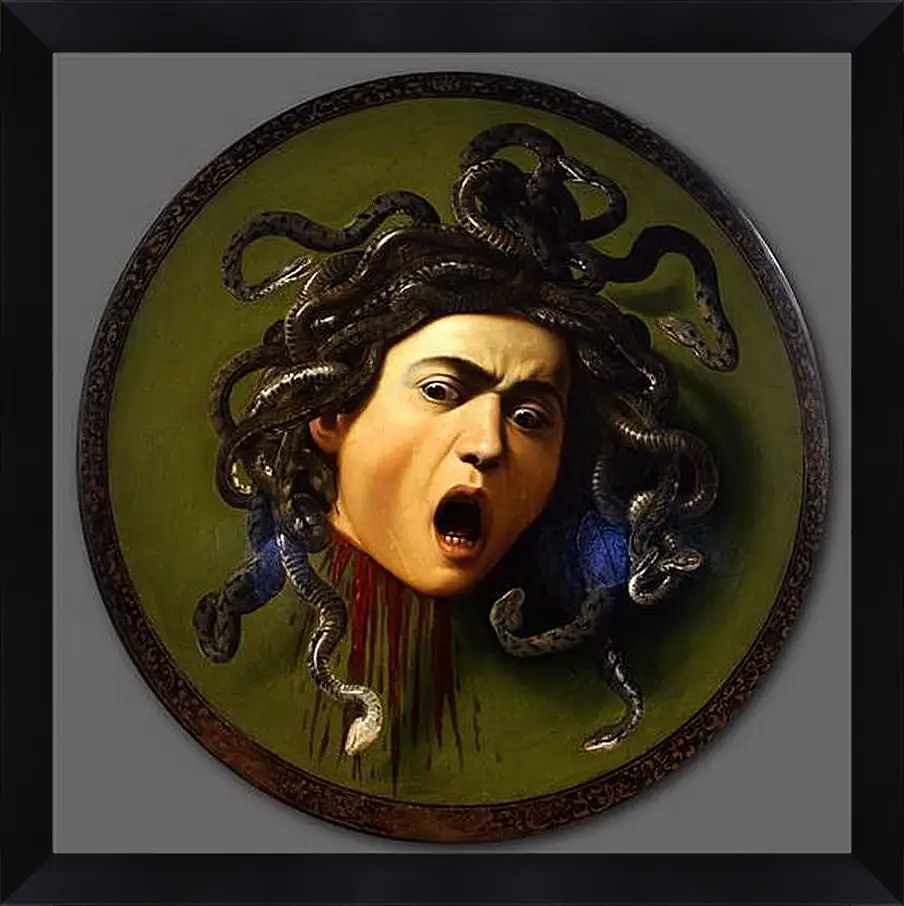 Картина в раме - Medusa. Микеланджело Караваджо