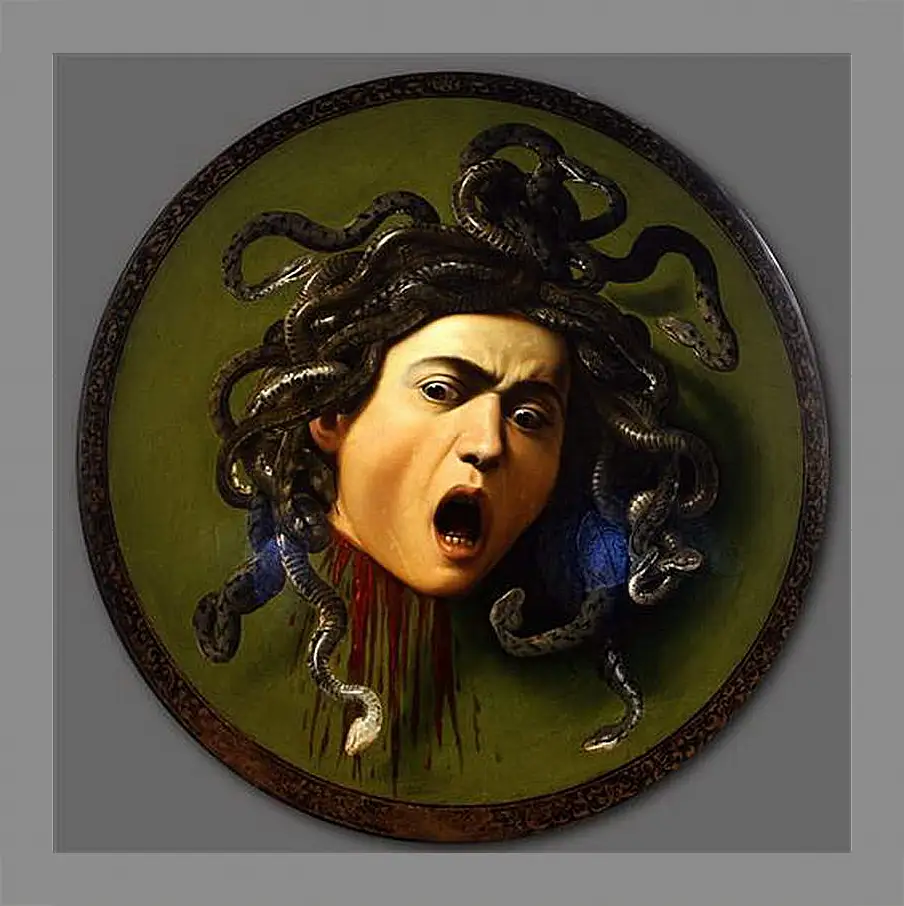 Картина в раме - Medusa. Микеланджело Караваджо