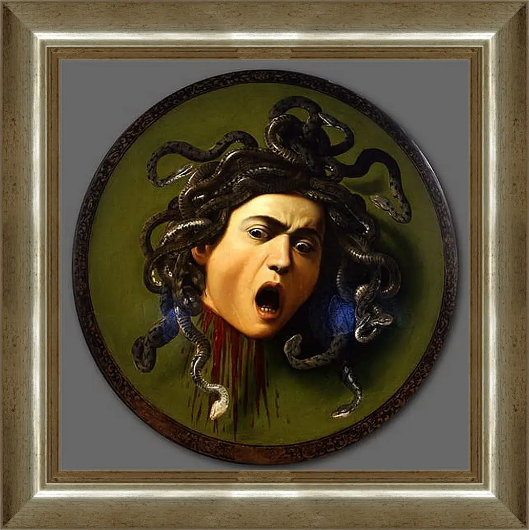 Картина в раме - Medusa. Микеланджело Караваджо