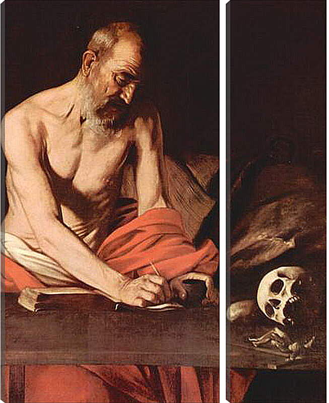 Модульная картина - St. Hieronymus. Микеланджело Караваджо
