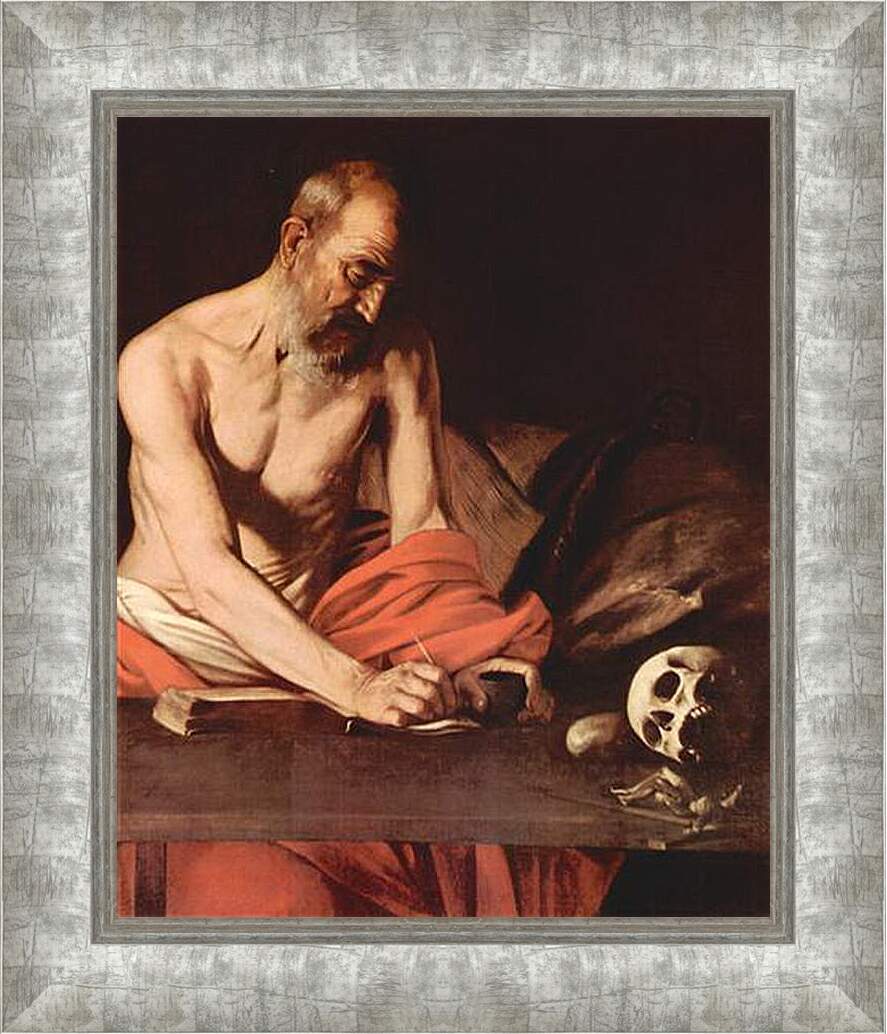 Картина в раме - St. Hieronymus. Микеланджело Караваджо
