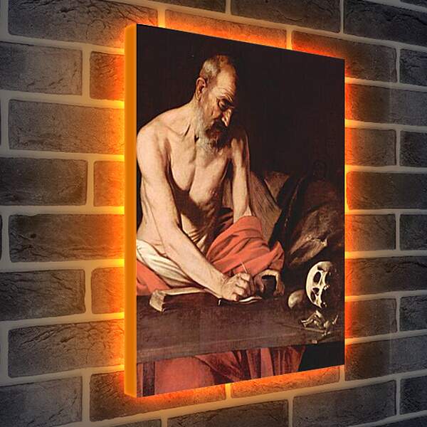 Лайтбокс световая панель - St. Hieronymus. Микеланджело Караваджо
