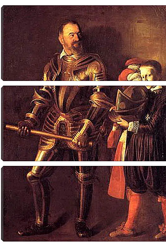 Модульная картина - Grand Master Alof of Wignacourt in Armour, With a Page. Микеланджело Караваджо