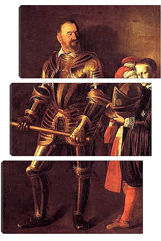 Модульная картина - Grand Master Alof of Wignacourt in Armour, With a Page. Микеланджело Караваджо
