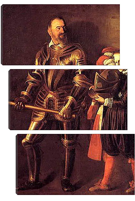 Модульная картина - Grand Master Alof of Wignacourt in Armour, With a Page. Микеланджело Караваджо