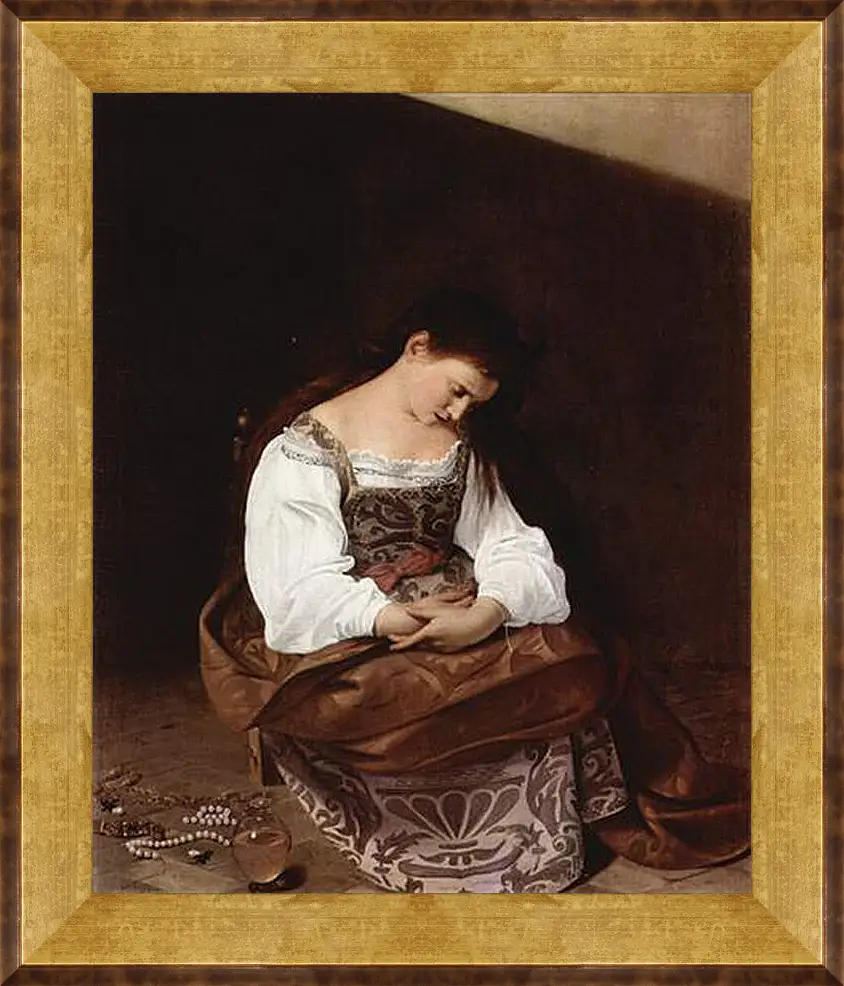 Картина в раме - Maria Magdalena. Микеланджело Караваджо