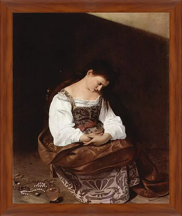 Картина в раме - Maria Magdalena. Микеланджело Караваджо