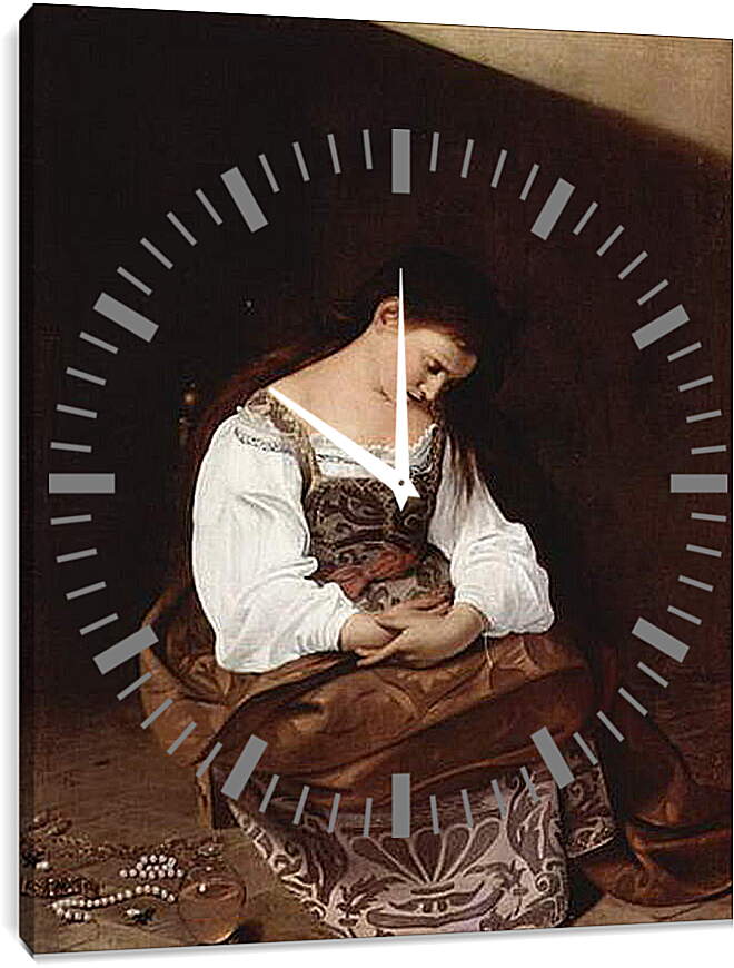 Часы картина - Maria Magdalena. Микеланджело Караваджо
