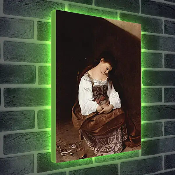 Лайтбокс световая панель - Maria Magdalena. Микеланджело Караваджо