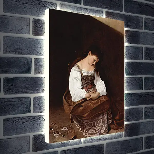 Лайтбокс световая панель - Maria Magdalena. Микеланджело Караваджо