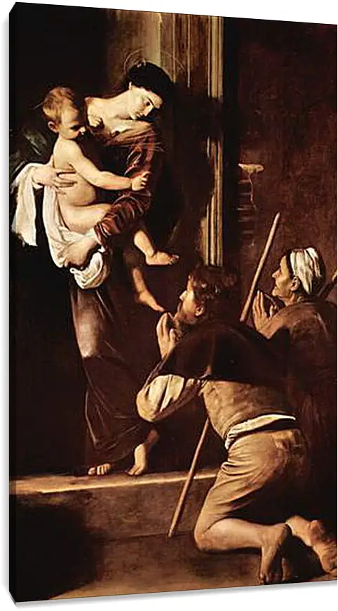 Постер и плакат - Madonna of the Pilger. Микеланджело Караваджо