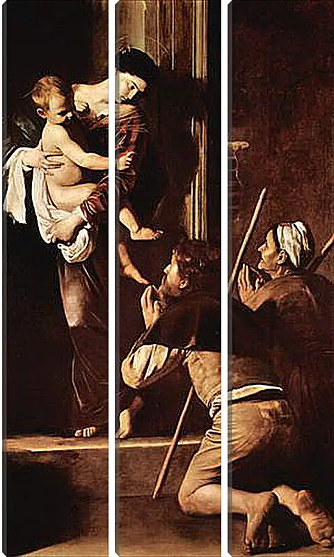 Модульная картина - Madonna of the Pilger. Микеланджело Караваджо
