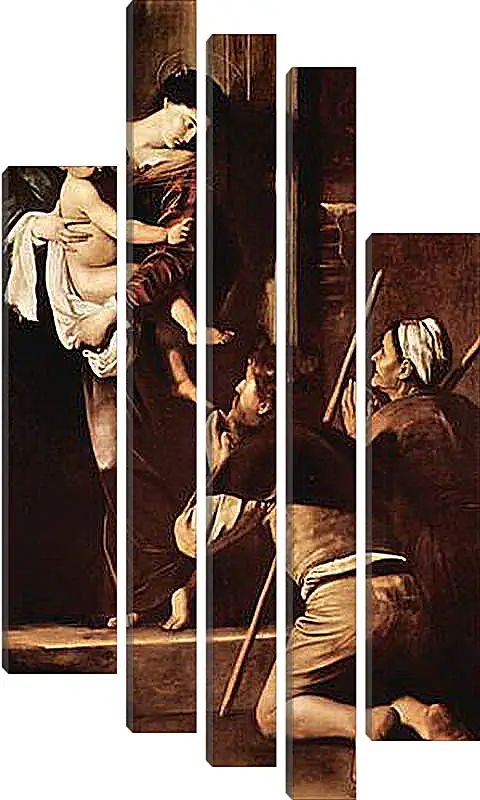 Модульная картина - Madonna of the Pilger. Микеланджело Караваджо