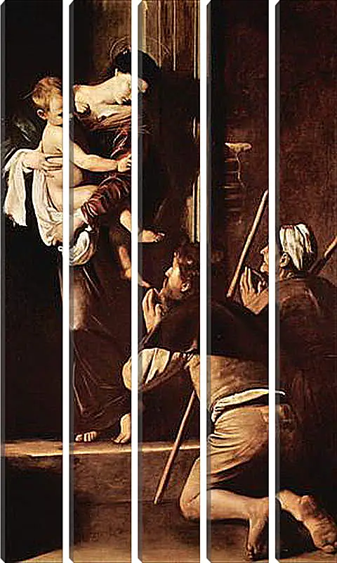 Модульная картина - Madonna of the Pilger. Микеланджело Караваджо