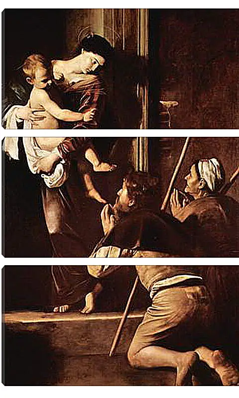 Модульная картина - Madonna of the Pilger. Микеланджело Караваджо
