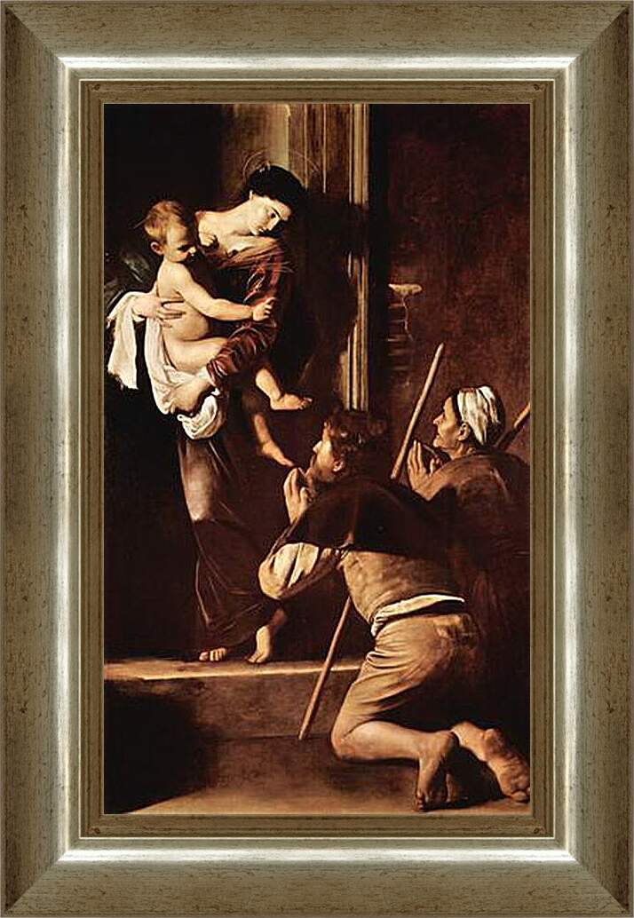 Картина в раме - Madonna of the Pilger. Микеланджело Караваджо
