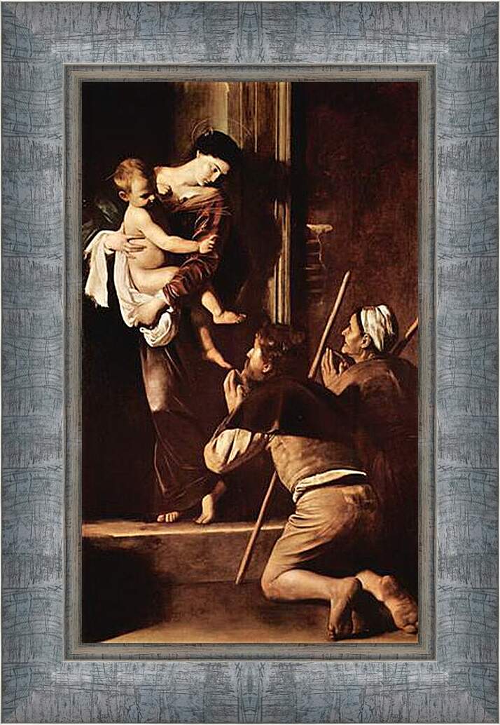 Картина в раме - Madonna of the Pilger. Микеланджело Караваджо
