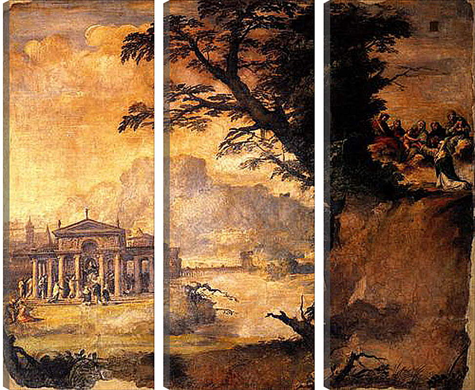 Модульная картина - Landscape with the Mystic Espousal of Saint Catherina. Микеланджело Караваджо
