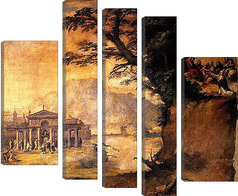Модульная картина - Landscape with the Mystic Espousal of Saint Catherina. Микеланджело Караваджо