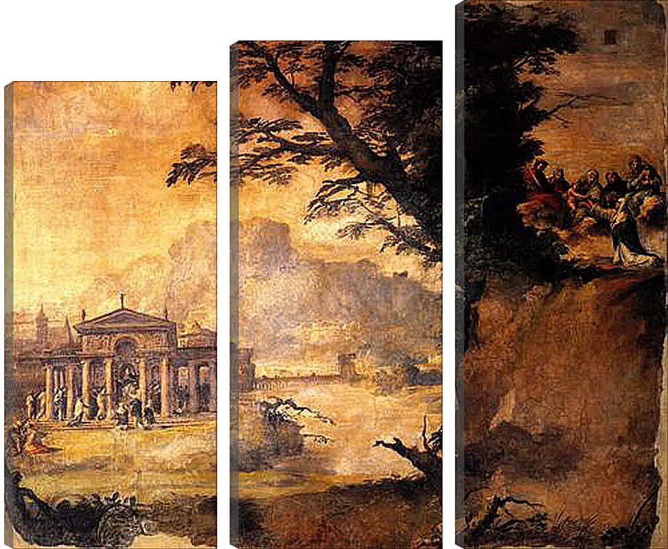 Модульная картина - Landscape with the Mystic Espousal of Saint Catherina. Микеланджело Караваджо