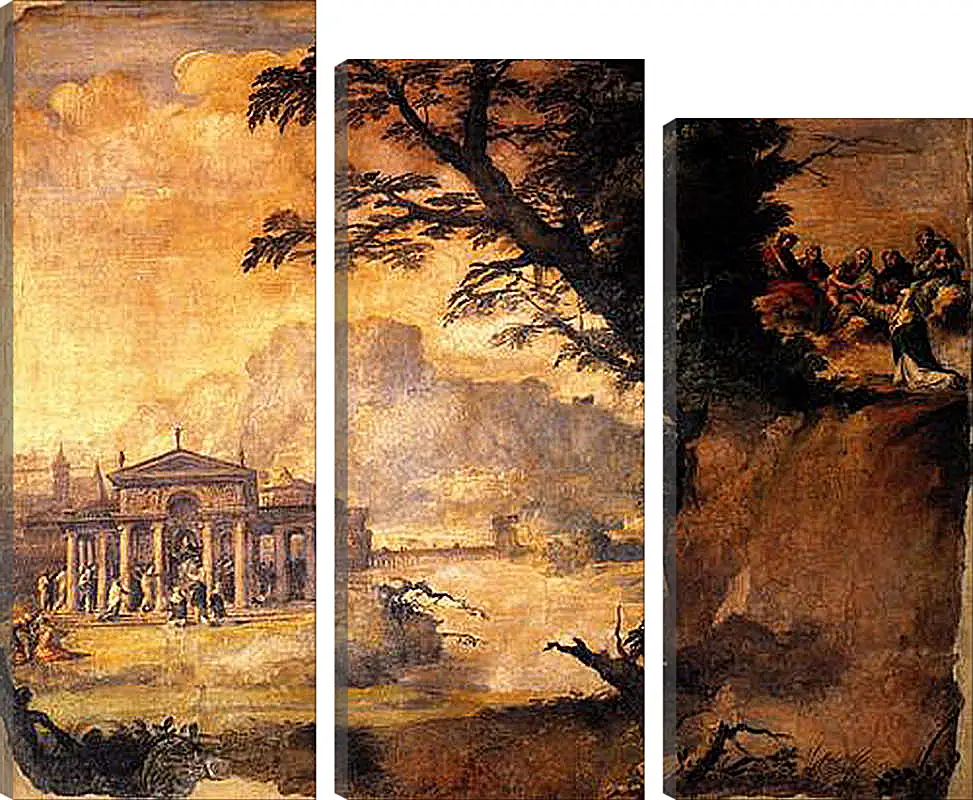 Модульная картина - Landscape with the Mystic Espousal of Saint Catherina. Микеланджело Караваджо
