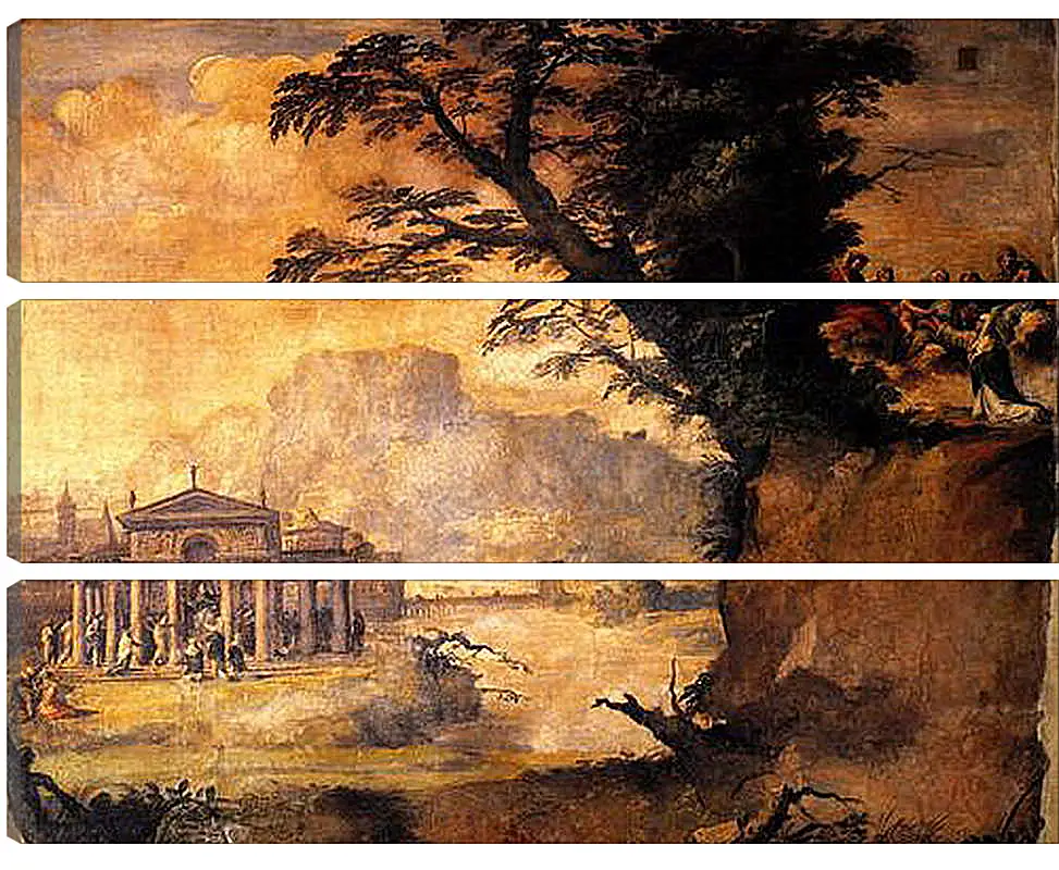 Модульная картина - Landscape with the Mystic Espousal of Saint Catherina. Микеланджело Караваджо