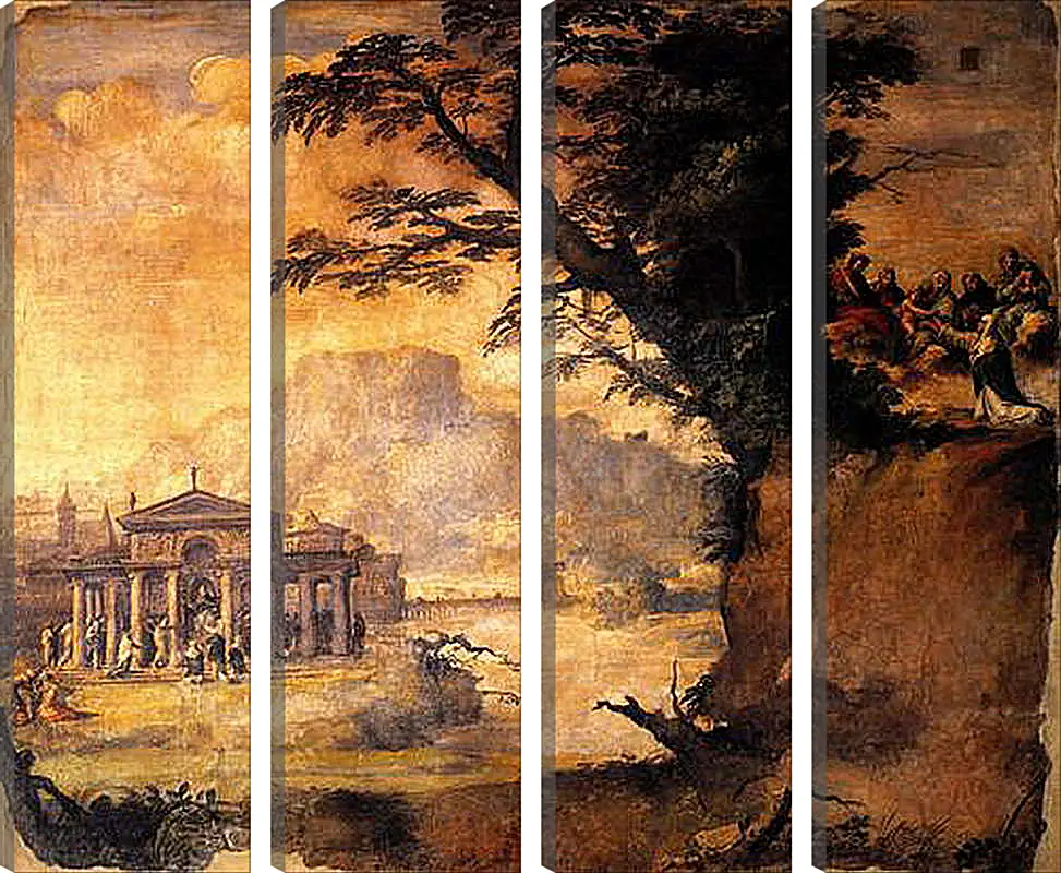 Модульная картина - Landscape with the Mystic Espousal of Saint Catherina. Микеланджело Караваджо