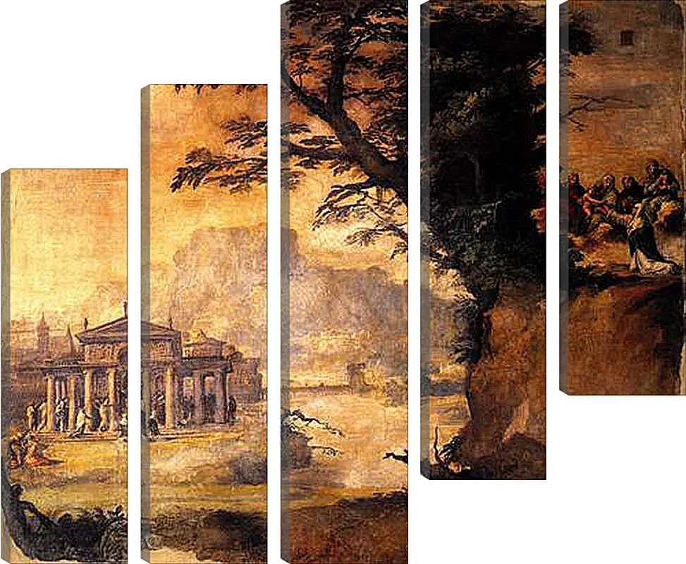 Модульная картина - Landscape with the Mystic Espousal of Saint Catherina. Микеланджело Караваджо