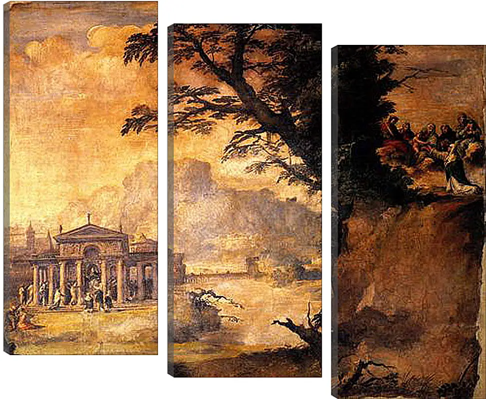 Модульная картина - Landscape with the Mystic Espousal of Saint Catherina. Микеланджело Караваджо