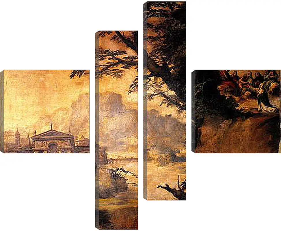 Модульная картина - Landscape with the Mystic Espousal of Saint Catherina. Микеланджело Караваджо