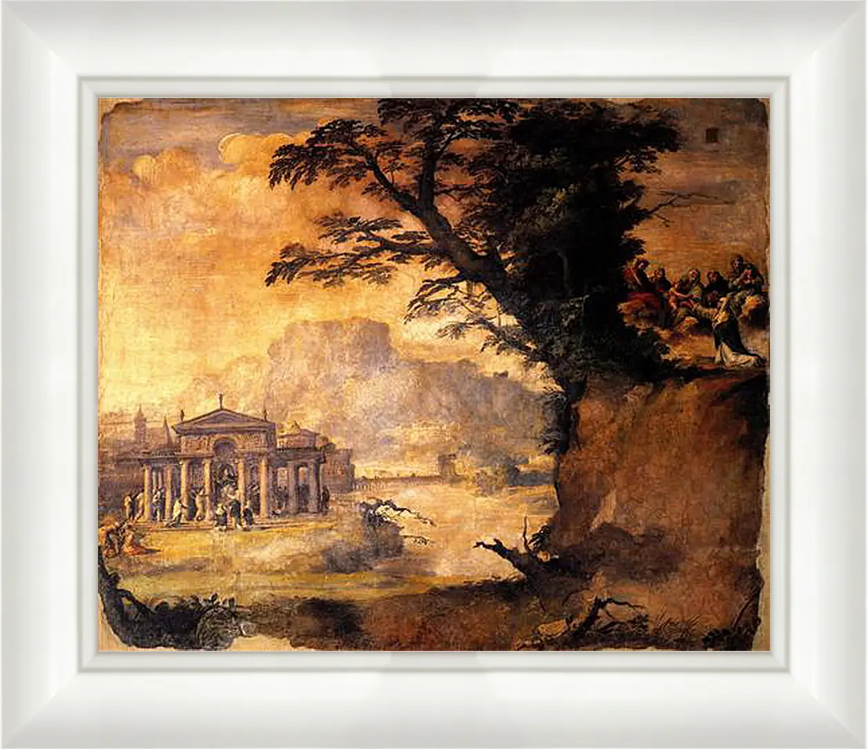 Картина в раме - Landscape with the Mystic Espousal of Saint Catherina. Микеланджело Караваджо