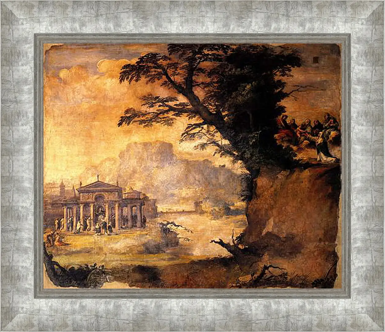 Картина в раме - Landscape with the Mystic Espousal of Saint Catherina. Микеланджело Караваджо