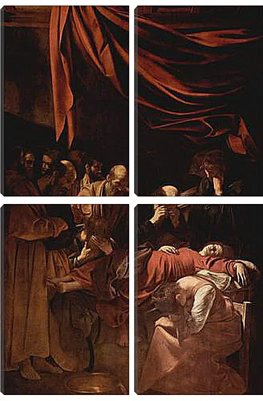 Модульная картина - Death of Maria. Микеланджело Караваджо