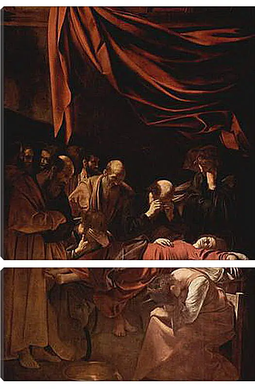 Модульная картина - Death of Maria. Микеланджело Караваджо