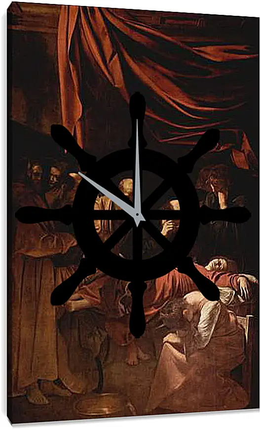 Часы картина - Death of Maria. Микеланджело Караваджо