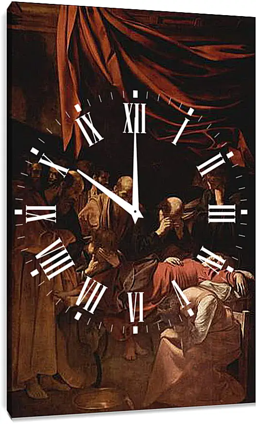 Часы картина - Death of Maria. Микеланджело Караваджо