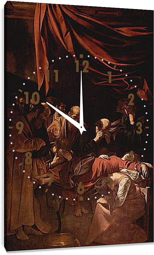 Часы картина - Death of Maria. Микеланджело Караваджо

