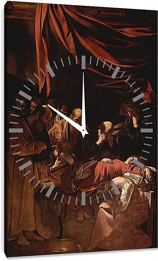 Часы картина - Death of Maria. Микеланджело Караваджо