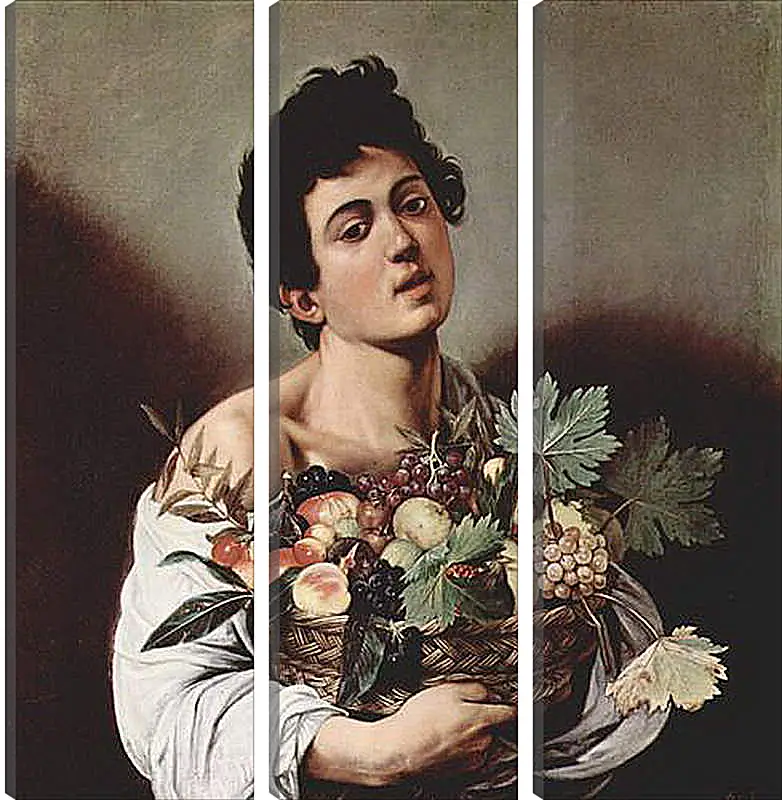 Модульная картина - Boy with a Basket of Fruit. Микеланджело Караваджо