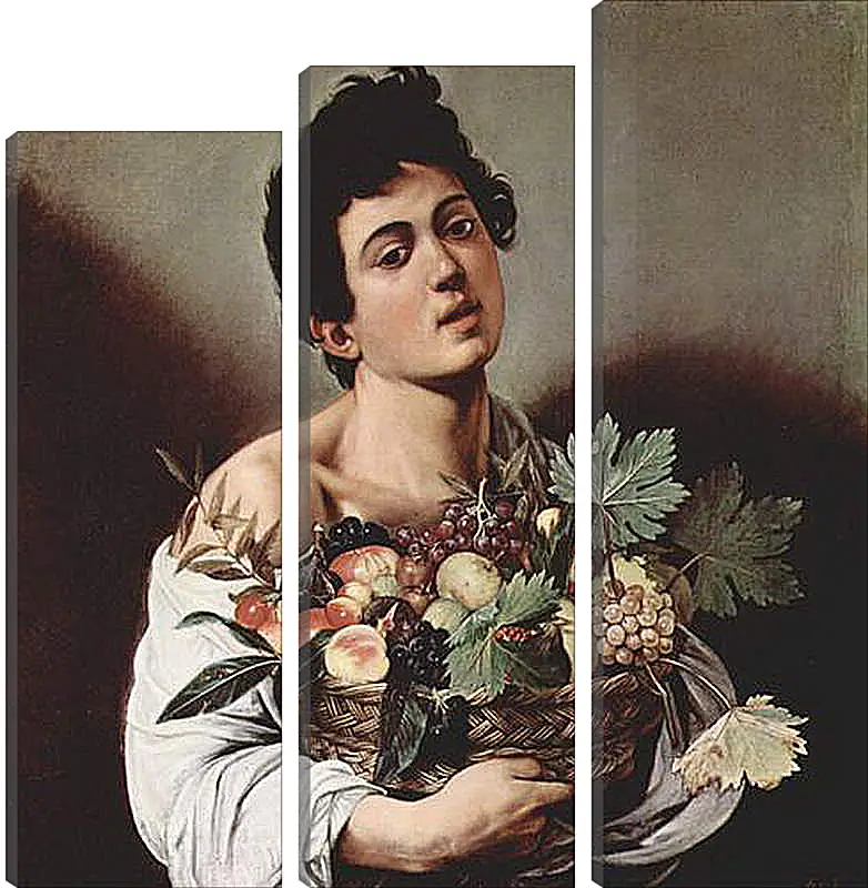 Модульная картина - Boy with a Basket of Fruit. Микеланджело Караваджо