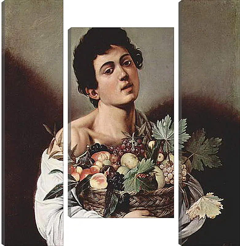 Модульная картина - Boy with a Basket of Fruit. Микеланджело Караваджо