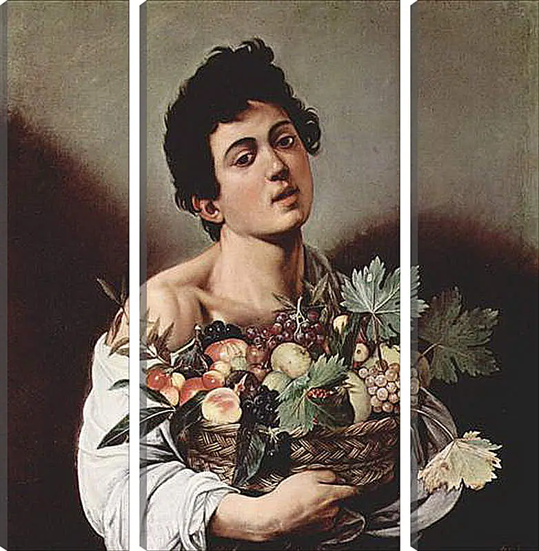 Модульная картина - Boy with a Basket of Fruit. Микеланджело Караваджо