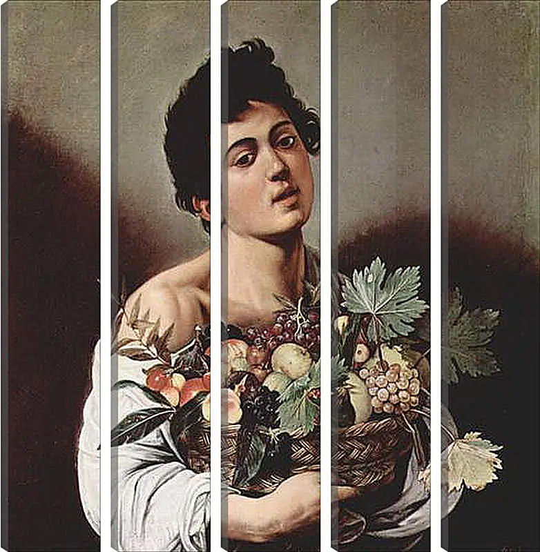 Модульная картина - Boy with a Basket of Fruit. Микеланджело Караваджо
