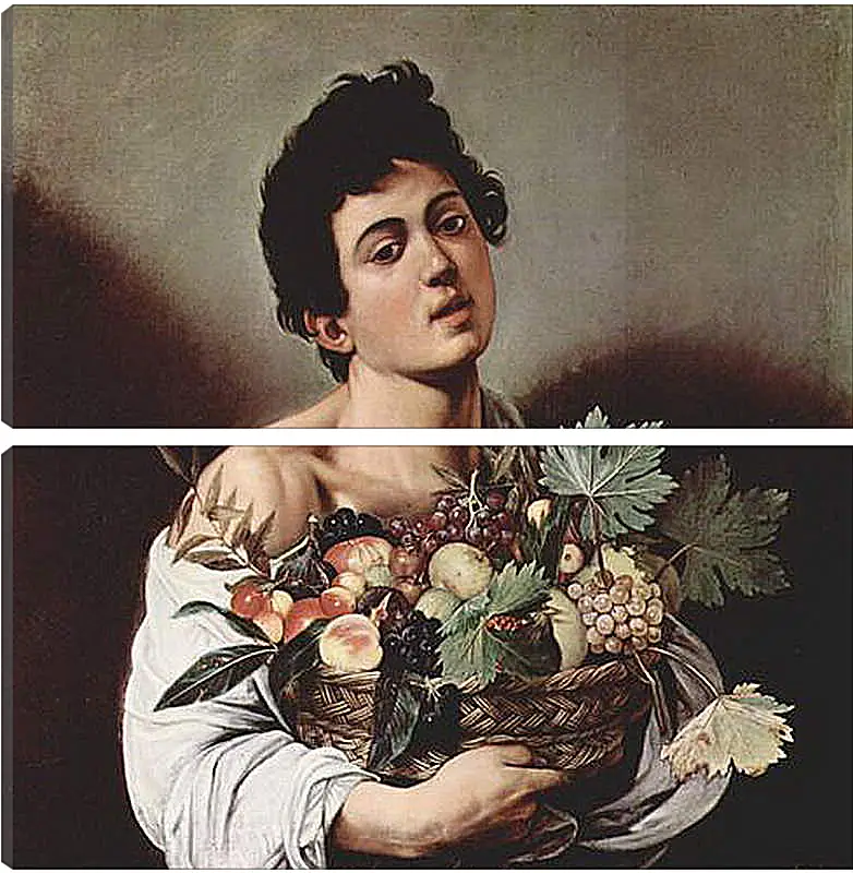 Модульная картина - Boy with a Basket of Fruit. Микеланджело Караваджо
