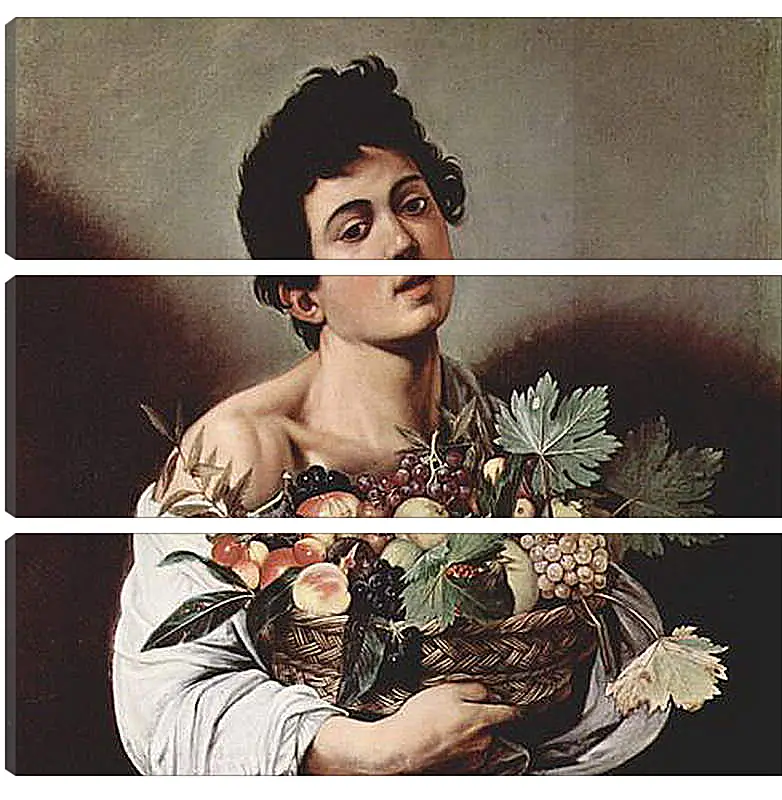 Модульная картина - Boy with a Basket of Fruit. Микеланджело Караваджо