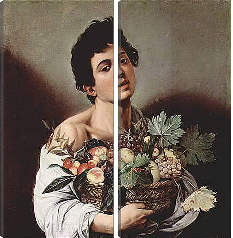Модульная картина - Boy with a Basket of Fruit. Микеланджело Караваджо